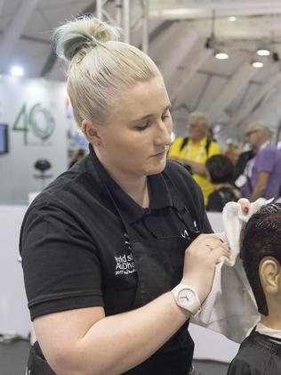 Gaby Ware was Australia’s hairdressing representative. Picture: WorldSkills International