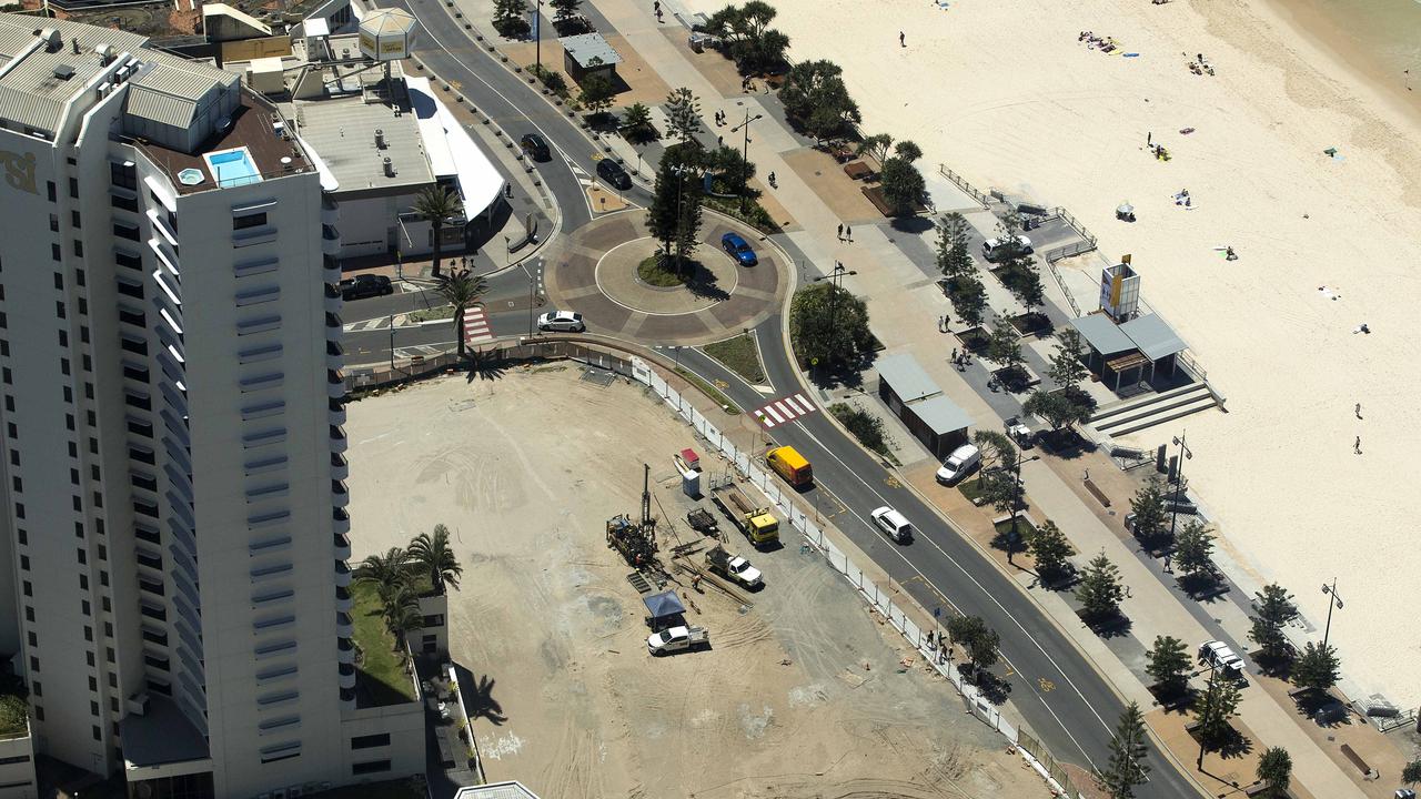 The old Iluka building site in Surfers Paradise. Photo : Jerad Williams