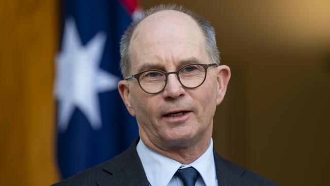Chief Medical Officer Professor Paul Kelly is “worried” about the Sydney cluster. Picture: NCA NewsWire / Martin Ollman