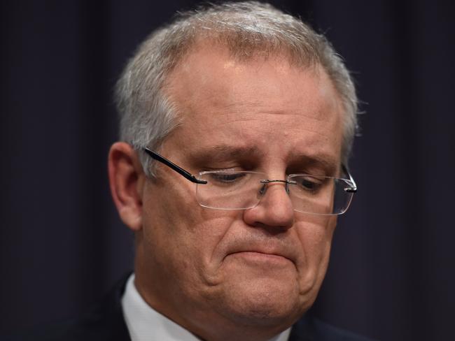 Australia's Treasurer Scott Morrison speaks to the media during a press conference at Parliament House in Canberra, Monday, Dec. 19, 2016. Australia's Treasurer Scott Morrison will hand down the Mid Year Economic and Fiscal Outlook (MYEFO). (AAP Image/Lukas Coch) NO ARCHIVING