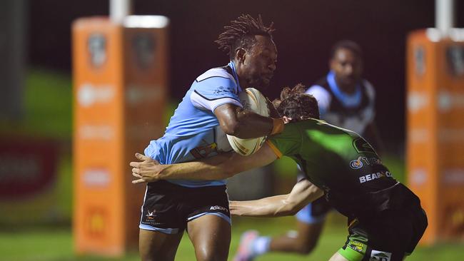 Northern Sharks fullback Cooper Segeyaro was named man of the match in his side’s win against South Darwin. Picture: Pema Tamang Pakhrin