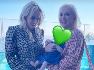 Rebel Wilson with partner Ramona Agruma and daughter Royce. Picture: Instagram