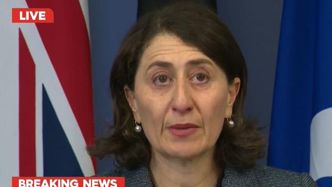 Gladys Berejiklian remained largely stoic while announcing her resignation.