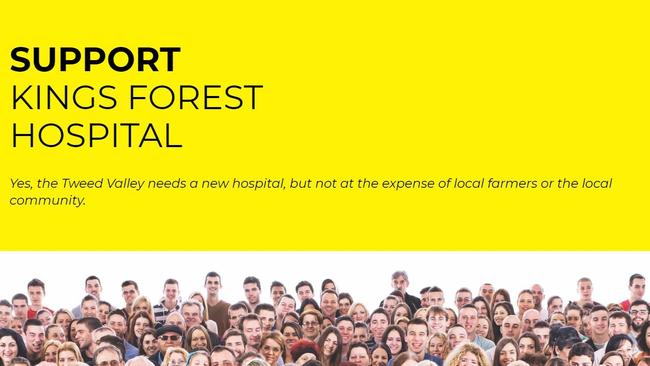 A screenshot of the Support Kings Forest Hospital website.