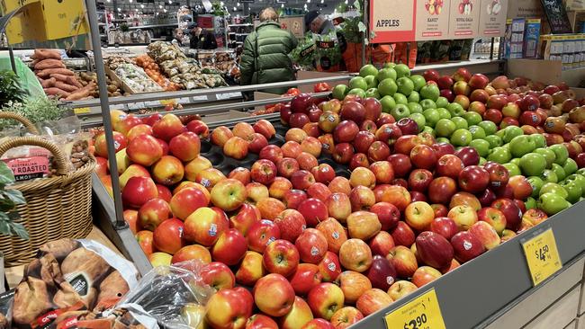 Food price growth slowed from 9.2 per cent in the year to December to 8 per cent in the ­latest figures. Picture: David Crosling