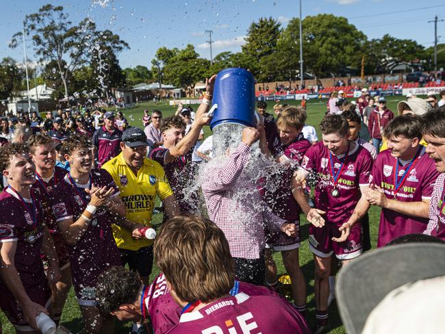 Dalby are the TRL U19 Premiers after defeating Southern Suburbs in the grand final at Toowoomba Sports Ground, Saturday, September 14, 2024. Picture: Kevin Farmer