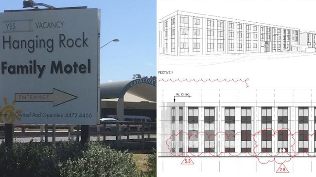 The old Hanging Rock Motel will be knocked down and replaced with the new hotel if the proposal is approved.