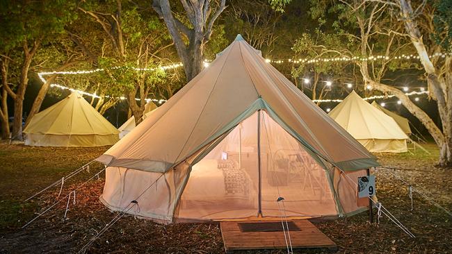 Glamping at Minjerribah Camping’s Adder Rock in 2018.