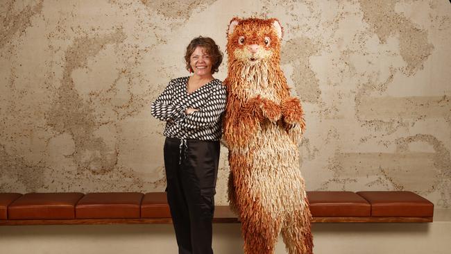 Vanessa Pigrum CEO Theatre Royal with Feathers the ferret from the show Feathers by Terrapin that will form part of the Theatre Royal season for 2025. Picture: Nikki Davis-Jones