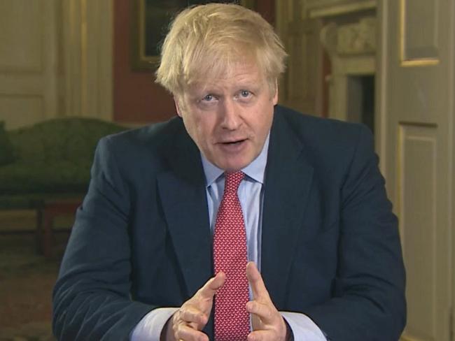 Prime Minister Boris Johnson ordered the closure of most retail stores in March and banned gatherings of three or more in a stepped-up response to slow the new coronavirus. Picture: AP