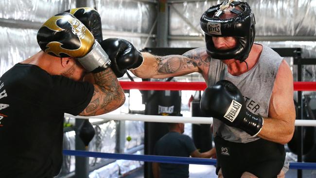 Barry Hall says he’s got ‘white line fever’ ahead of Friday night’s fight. Picture: Adam Head