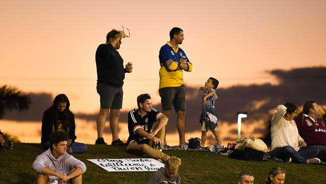 Fans watch on at BB Print Stadium, Mackay. Picture: Albert Perez/Getty