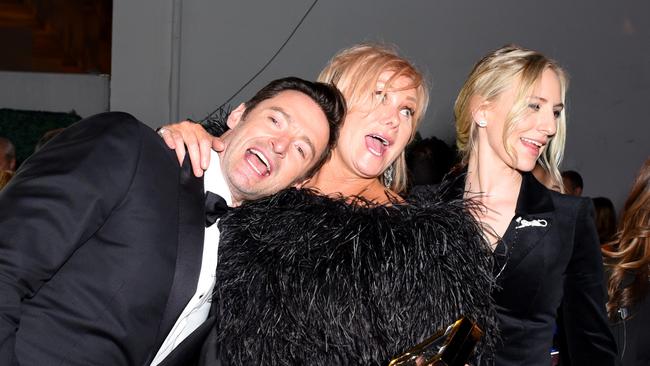 Hugh Jackman and Deborra-lee Furness attend FOX, FX and Hulu 2018 Golden Globe Awards After Party. Picture: Getty