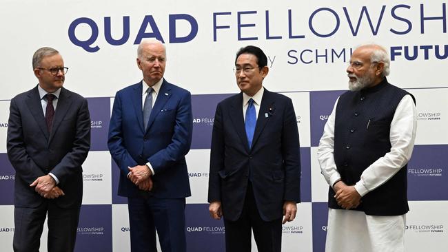 Quad leaders Anthony Albanese, Joe Biden, Fumio Kishida and Narendra Modi in May, 2022.