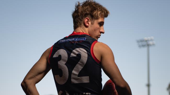 Top draft prospect Dylan Stephens at Norwood Oval. Picture: Brad Fleet