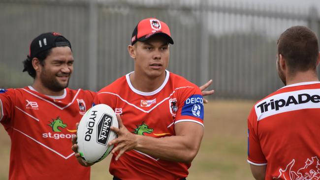 Tyrell Fuimaono in his new colours at pre-season training.