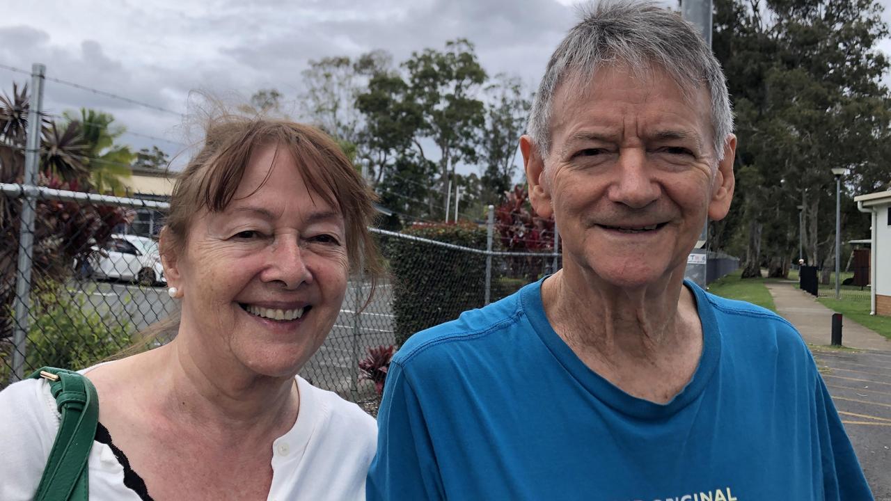 Rodney and Pauline McAuley at pre-polling for the seat of Redlands. Pictures: Judith Kerr