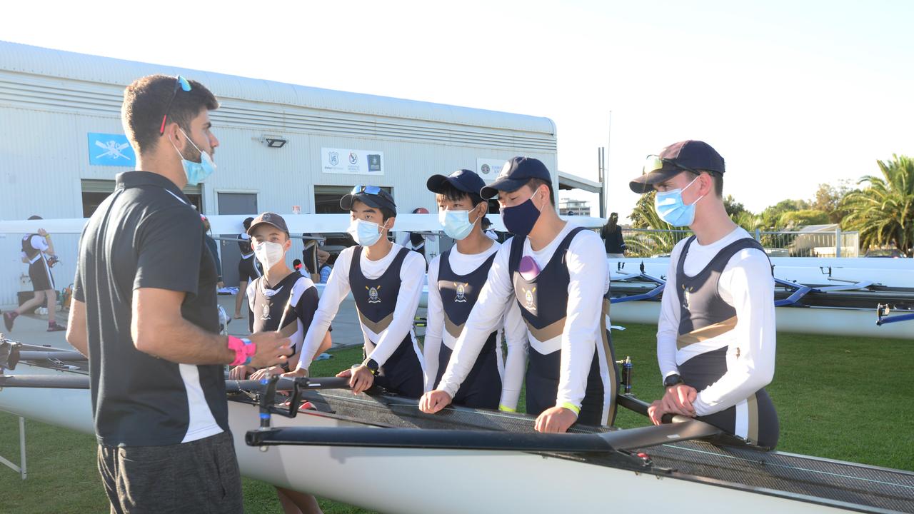 Pulteney Grammar students at Head of the River. Picture: Michael Marschall