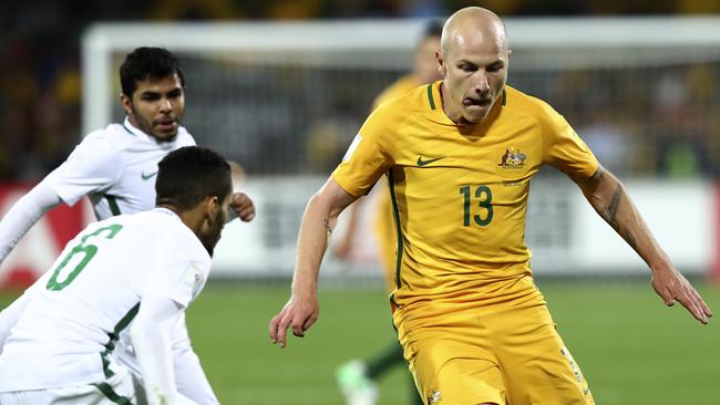 Aaron Mooy in action for Australia.