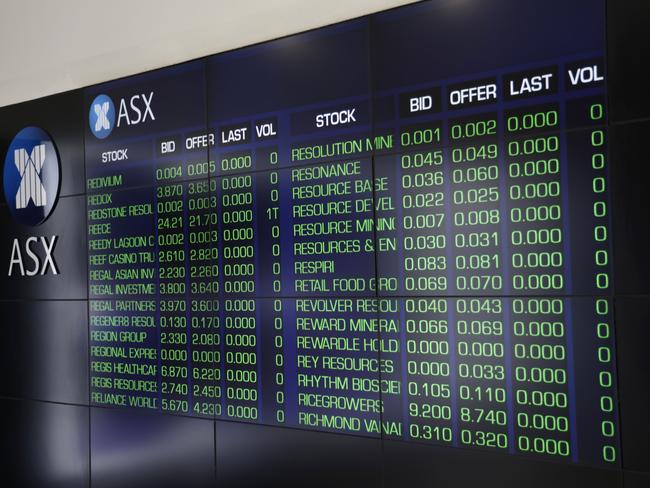 SYDNEY, AUSTRALIA - NewsWire Photos NOVEMBER 7, 2024: The screens at the ASX in the Sydney CBD. Stock Market. Australian Stock exchange.Picture: NewsWire / Damian Shaw