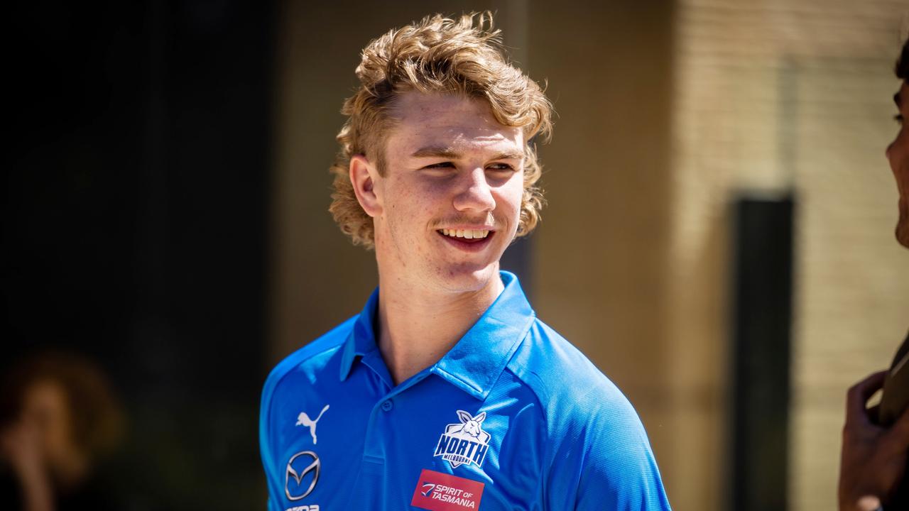 Jason Horne-Francis is bound for Arden Street. Picture: James Elsby/AFL Photos via Getty Images