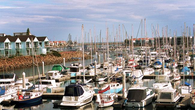 Boats moored at North Haven marina.