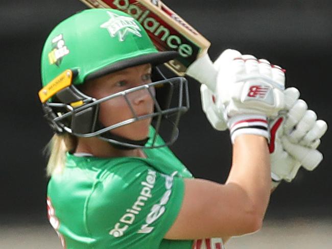 SYDNEY, AUSTRALIA - NOVEMBER 17: Meg Lanning of the Stars bats during the Women's Big Bash League WBBL match between the Perth Scorchers and the Melbourne Stars at Hurstville Oval, on November 17, 2020, in Sydney, Australia. (Photo by Mark Metcalfe/Getty Images)