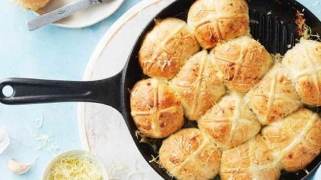 These hot cross buns have a savoury twist