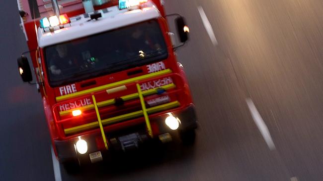 Fire has broken out a shop in Fairfield. Picture: Mark Stewart