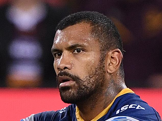 Manu Ma'u of the Panthers looks on following the Round 12 NRL match between the Brisbane Broncos and the Parramatta Eels at Suncorp Stadium in Brisbane, Thursday, May 24, 2018. (AAP Image/Dave Hunt) NO ARCHIVING, EDITORIAL USE ONLY