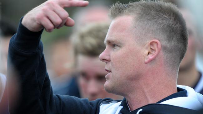 NFL Football: Bundoora V Heidelberg. Bundoora coach Phil Plunkett