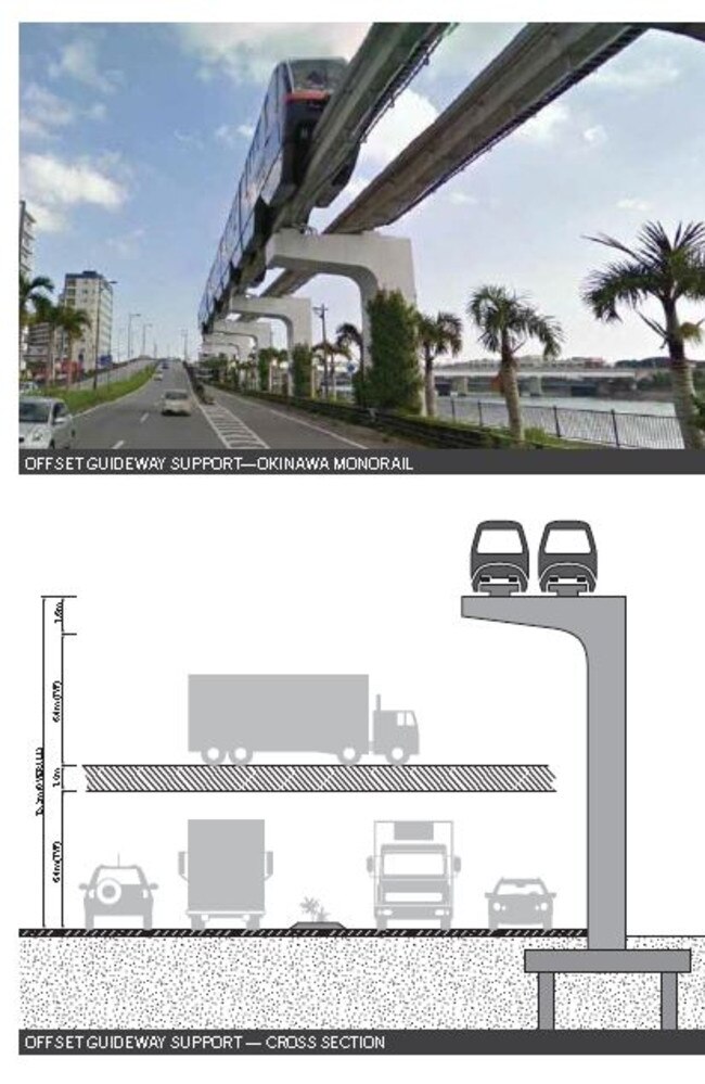 An artist impression of the Melbourne to Tullamarine Airport rail link.