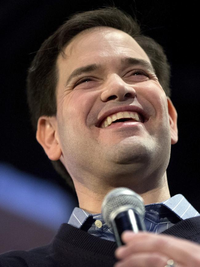 So-called moderate Marco Rubio needs to lift to stop Cruz and Trump. Picture: AP / Andrew Harnik