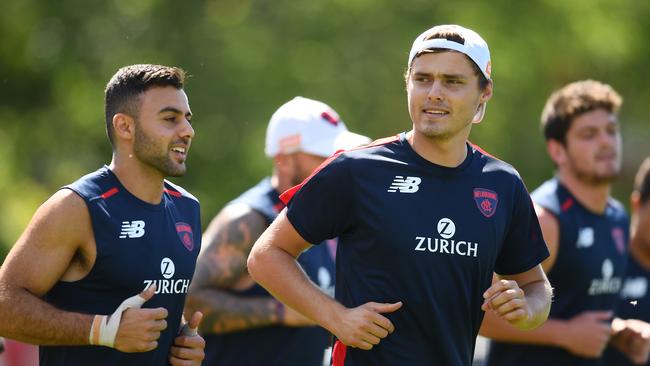 Kade Kolodjashnij, right, is set to bounce back as a Demon. Picture: Quinn Rooney/Getty Images