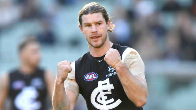 Carlton midfielder Bryce Gibbs might be on Adelaide’s radar again this off-season. Picture: AAP Image/Joe Castro