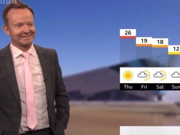 His TV colleague got involved with the banter. Picture: BBC