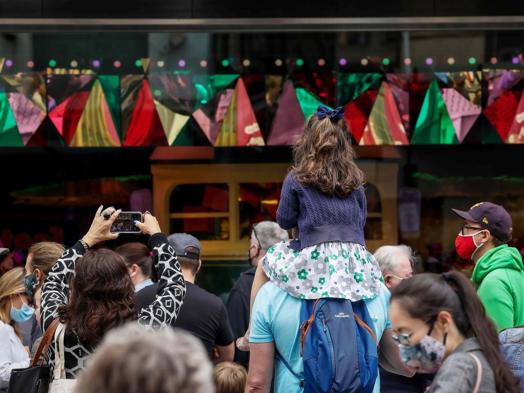 The Myer Christmas windows have been a longstanding tradition in the Melbourne CBD. Picture: NewsWire / Ian Currie