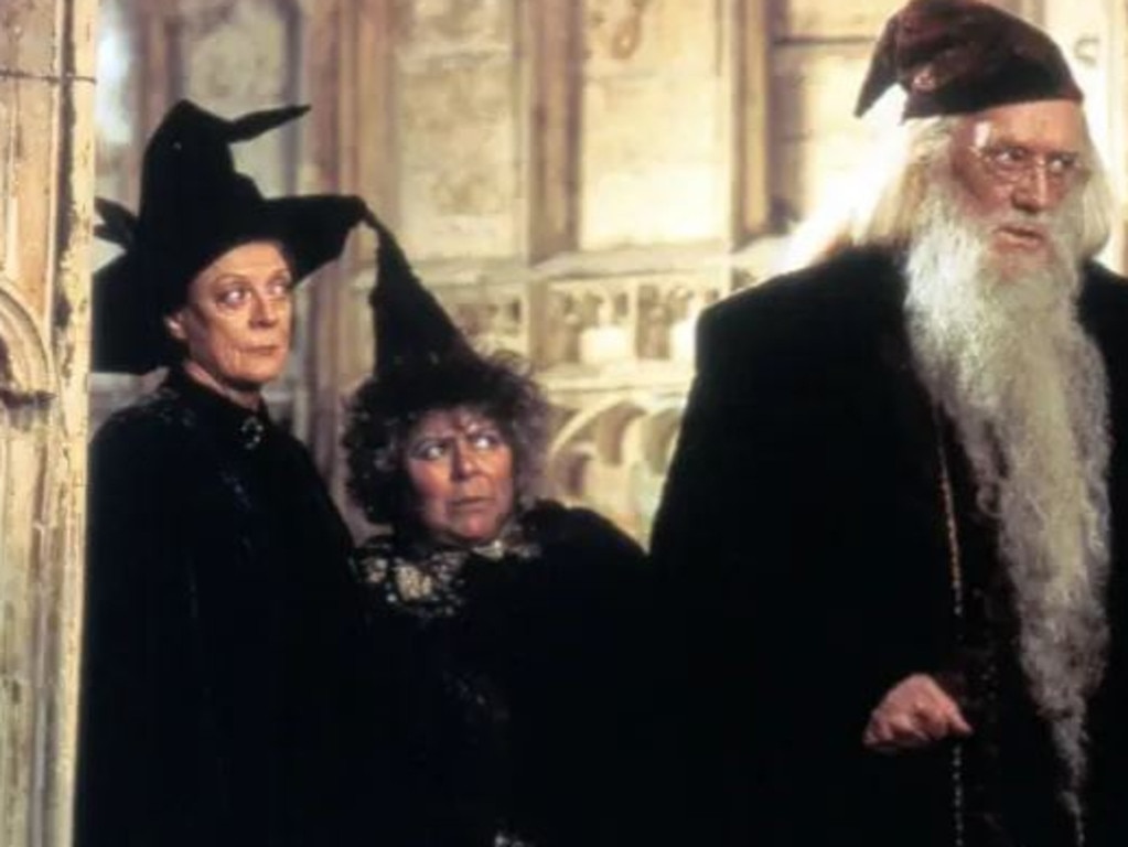 Miriam Margolyes with fellow Harry Potter stars Maggie Smith and Richard Harris.