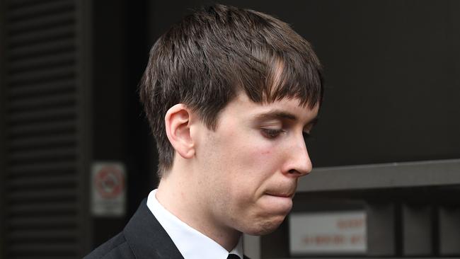 James Haberfield leaves the Melbourne Magistrates Court. Picture: AAP Image/Julian Smith