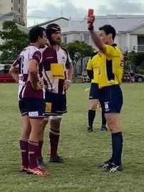 Noosa Dolphins player Rod Davies was red carded in the round one match against Maroochydore. Picture: PattmanSport Rugby