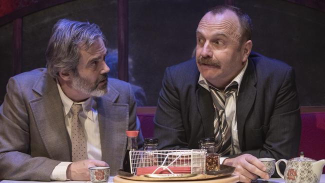 Glengarry Glen Ross actors Nicholas Garsden and Christopher Pitman. Picture: Shane Reid