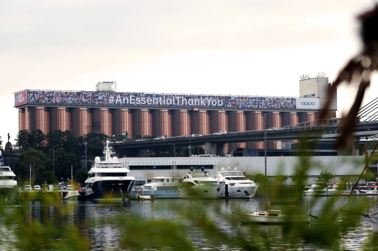 The southern hemisphere’s largest billboard has just put out a massive thank you message.