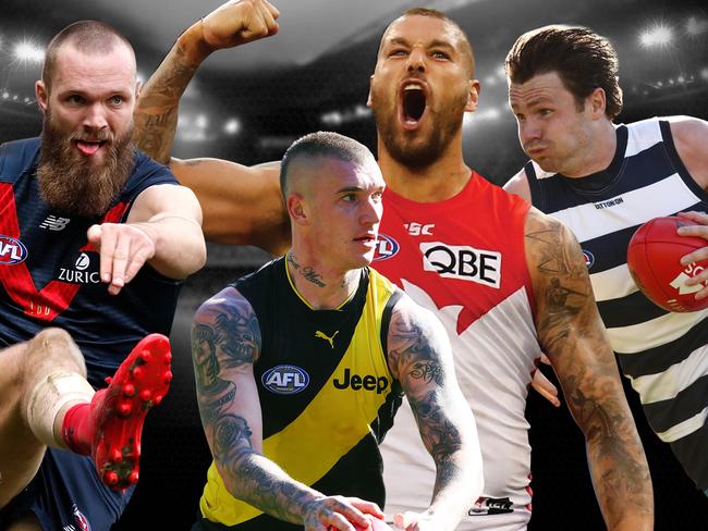 Max Gawn, Dustin Martin, Lance Franklin and Patrick Dangerfield are all in the All-Australian team.