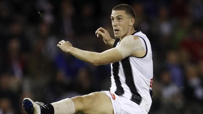 Darcy Cameron has been a shining light in a bleak season for the Pies. Picture: Dylan Burns/AFL Photos/Getty Images