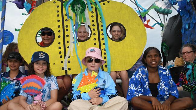 Ingham State Primary School. Photographs from the Maraka Festival Street Parade around the Ingham central business district on Saturday. In an ‘Under the Sea’-themed celebration of all things Hinchinbrook, school students, community organisations, emergency responders and contestants vying for the prized Queen and Princess titles paraded around Rotary Park in the centre of the town. Picture: Cameron Bates