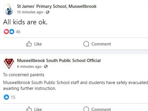 Facebook posts from people in Muswellbrook in the Hunter Region of NSW who felt an earthquake at midday today.