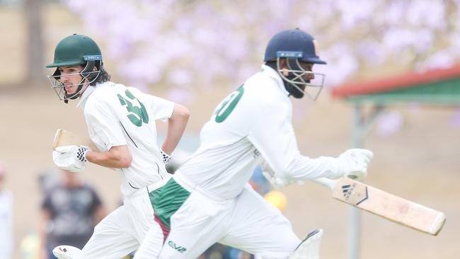 Premier Grade Men's club cricket action at Souths between Souths and the Gold Coast. Souths v GC - John Isoardi and Chthura Kaluthanthri Picture Stephen Archer