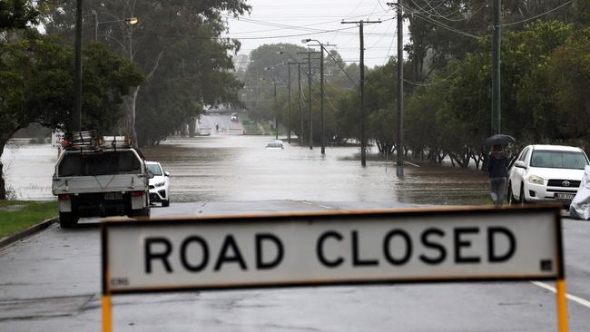 Hundreds of roads across Brisbane went under during the floods. Picture: Zak Simmonds