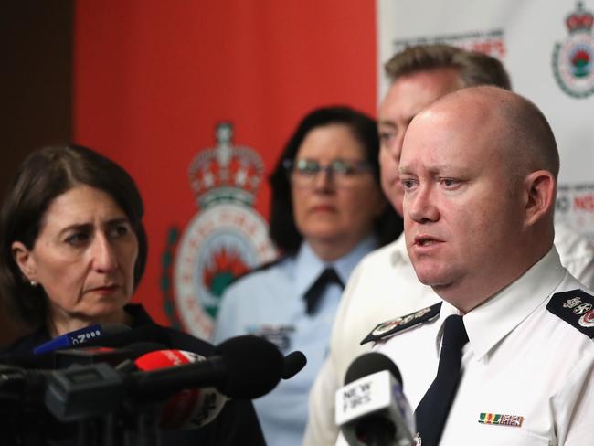 RFS Commissioner Shane Fitzsimmons says the fire predictions were made by the best in the business. Picture: Jeremy Ng/AAP Image