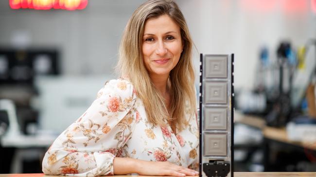 Flavia Tata Nardini, CEO and Co-founder at Fleet Space Technologies in Adelaide on August 27, 2021. Picture Matt Turner.